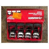 Husky 16 ft. 1.25 in. Ratchet Tie-Down Straps with S-Hook (4-Pack)  Customer Returns See Pictures