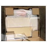 Hampton Bay Avondale 9 in. W x 24 in. D x 34.5 in. H Ready to Assemble Plywood Shaker Base Kitchen Cabinet in Antique White  Customer Returns See Pictures