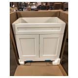 Glacier Bay Everdean 31 in. Single Sink White Bath Vanity  (Sink Not Included) Customer Returns See Pictures