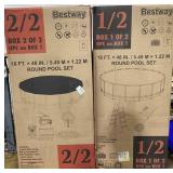 Bestway Power Steel Round Above Ground Pool Set with 1,500 gal. Sand Filter Pump Bestway Power Steel Round Above Ground Pool Set with 1,500 gal. Sand Filter Pump
