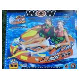 WOW Sports Zinger 1 or 2 Person Inflatable Towable Tube for Boating, Waterskiing Towable WOW Sports Zinger 1 or 2 Person Inflatable Towable Tube for Boating, Waterskiing Towable