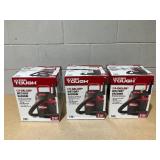 LOT OF 3 Hyper Tough 1.5 Gallon 2 Peak HP Poly Wet/Dry Vacuum LOT OF 3 Hyper Tough 1.5 Gallon 2 Peak HP Poly Wet/Dry Vacuum