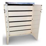 Pierre Cardin Art Deco-Style Cabinet with Chrome Trim