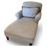 Upholstered Chaise Lounge with Decorative Pillow