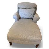 Upholstered Chaise Lounge with Decorative Pillow