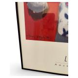 Louise Waugh Signed Amaryllis and Anemones Framed Art Print