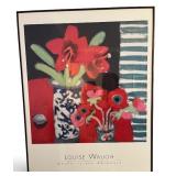Louise Waugh Signed Amaryllis and Anemones Framed Art Print