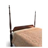 Stunning Carved Four-Poster Wooden King Bed Frame