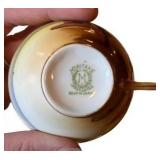 Morimura Noritake Hand Painted Gold Trim Porcelain Tea Set