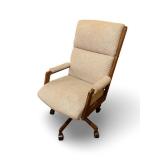 Set of 2 Office Chairs with Upholstered Seats and Casters