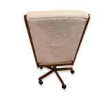 Set of 2 Office Chairs with Upholstered Seats and Casters