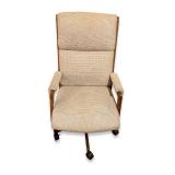 Set of 2 Office Chairs with Upholstered Seats and Casters
