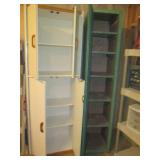 Lot of Vintage Green & Modern White Cabinets