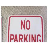Metal No Parking – Fire Lane Sign (12"x18") - Lot of 3