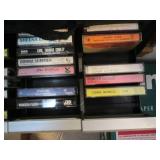Assorted Cassette Tapes and Cassette Storage