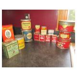Vintage Advertising Tin Collection – Folgers, Karo, Old Chum, Black Cat & More