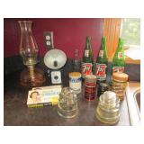 Vintage Collectibles Lot – Roy Rogers Camera, Glass Bottles, Insulators & More