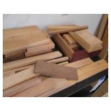 All wood pieces, slats, trim, board...