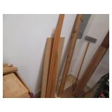 All wood pieces, slats, trim, board...