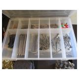 Shelf Contents - Brooms head, Nails, toolbox and more