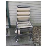 Set of 5 metal framed patio chairs ...