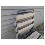 Set of 5 metal framed patio chairs ...