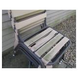 Set of 5 metal framed patio chairs ...