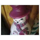 Pair of lighted candle and 3ft Snow...