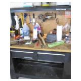 Craftsman Metal Workbench with Lighted Overhead & Pegboard