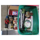 Lidded tote containing Christmas ca...