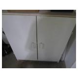 Double door white storage cabinet a...