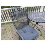 Metal grate-style 5pc patio table a...