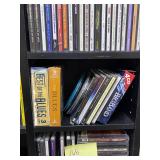 Large Collection of Assorted Music CDs with Tall CD Shelf