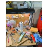 Workbench Contents Hand Tool Lot - Mixed Tools and Hardware