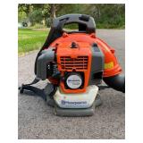 Husqvarna 130BT Gas Powered Backpack Leaf Blower, Tested Working