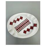 Ukrainian Decor Lot: Vase, Candlesticks, Napkin Rings, Dish