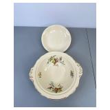 Antique Johnson Bros Victorian Platter and Serving Bowl with Lid