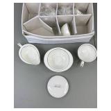 Fukagawa Bone China Dinner Set - 8 Place Settings w/ Storage Cases