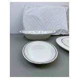 Fukagawa Bone China Dinner Set - 8 Place Settings w/ Storage Cases