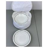 Fukagawa Bone China Dinner Set - 8 Place Settings w/ Storage Cases