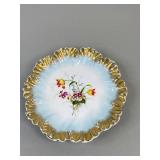 Pair of Antique Serving Plates - Old English Reproduction and Floral Porcelain