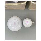 Royal Albert Petit Point Bone China Cups and Saucers, 18 Sets, England