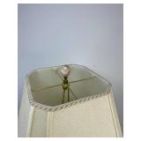 Marble Table Lamp with Shade, 34 Inch Height