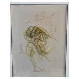 Salvador Dali Divine Comedy Wood Engraving Purgatory Framed with COA