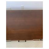 Large Wood and Metal Coffee Table with Drawers, 48 x 28 x 18 Inches