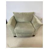 Rowe Furniture Sage Green Armchair with Ottoman