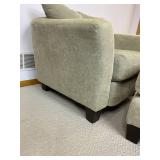 Rowe Furniture Sage Green Armchair with Ottoman