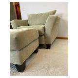 Rowe Furniture Sage Green Armchair with Ottoman