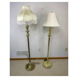 Pair of Floor Lamps, 63 in and 58 in Tall