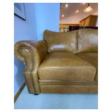 Omnia Stetson Top Grain Leather Sofa, 93 in, Made in USA